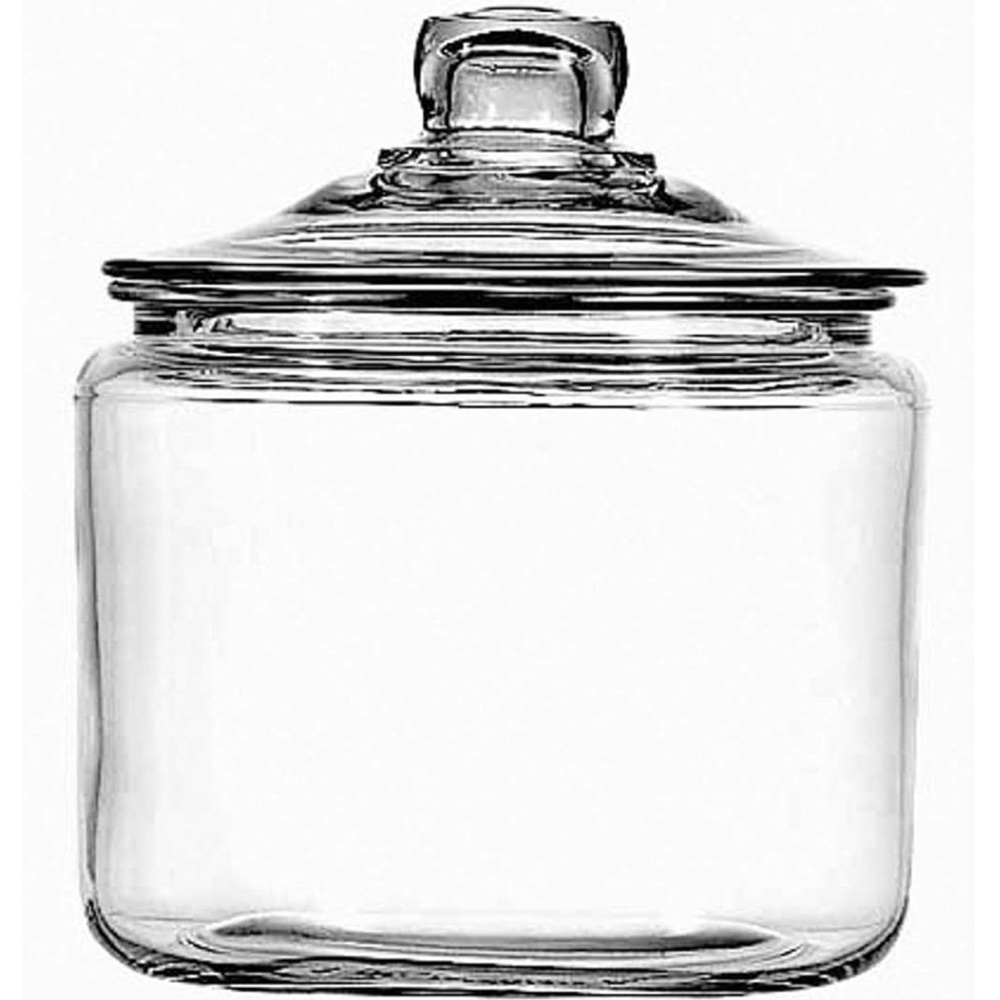 Anchor Hocking 3 Quart glass jar with lid NIB